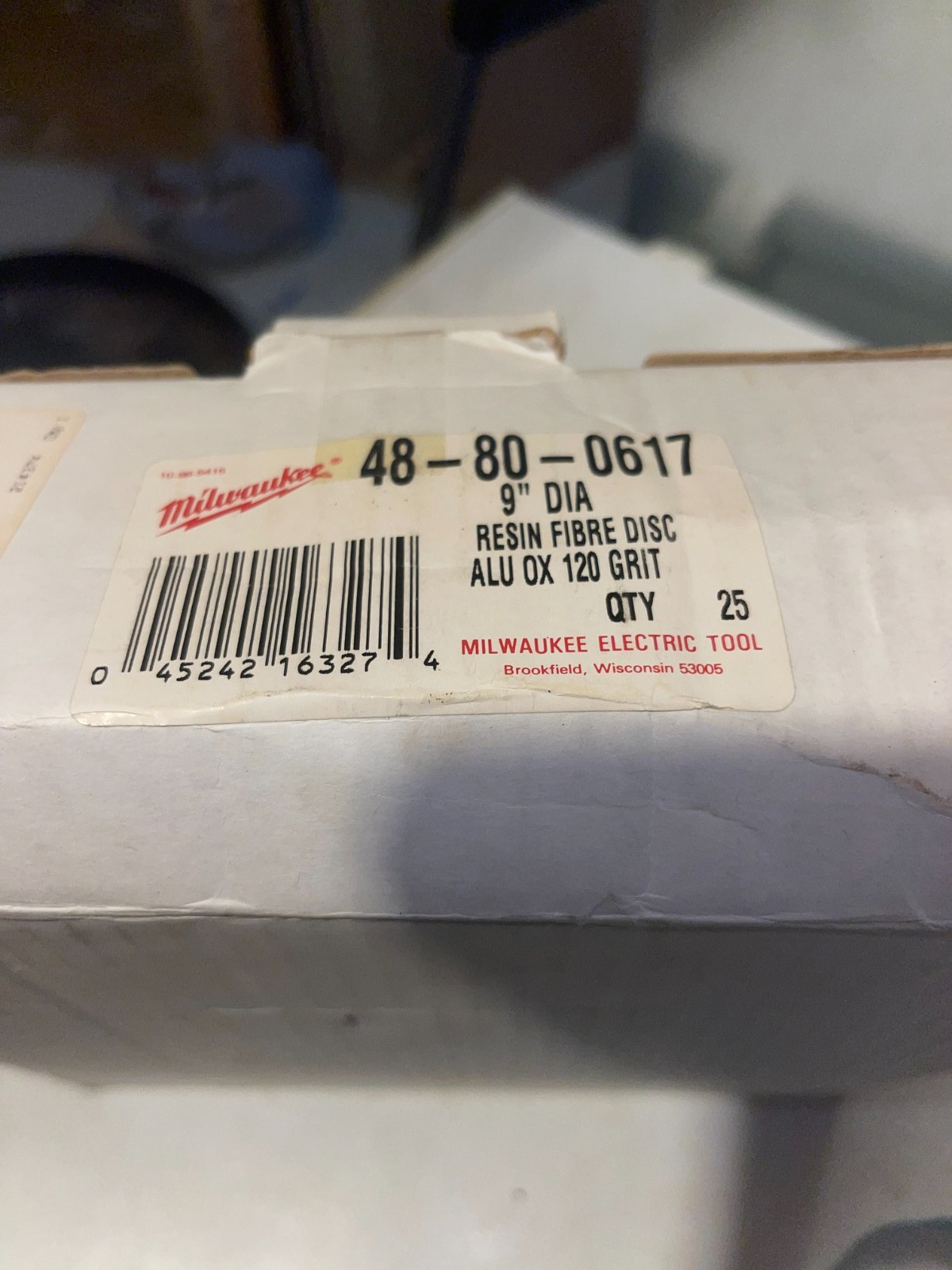 Milwaukee 48-80-0617 9 in. ALU OX 120 Grit RESIN FIBRE Disc (25 Pack)