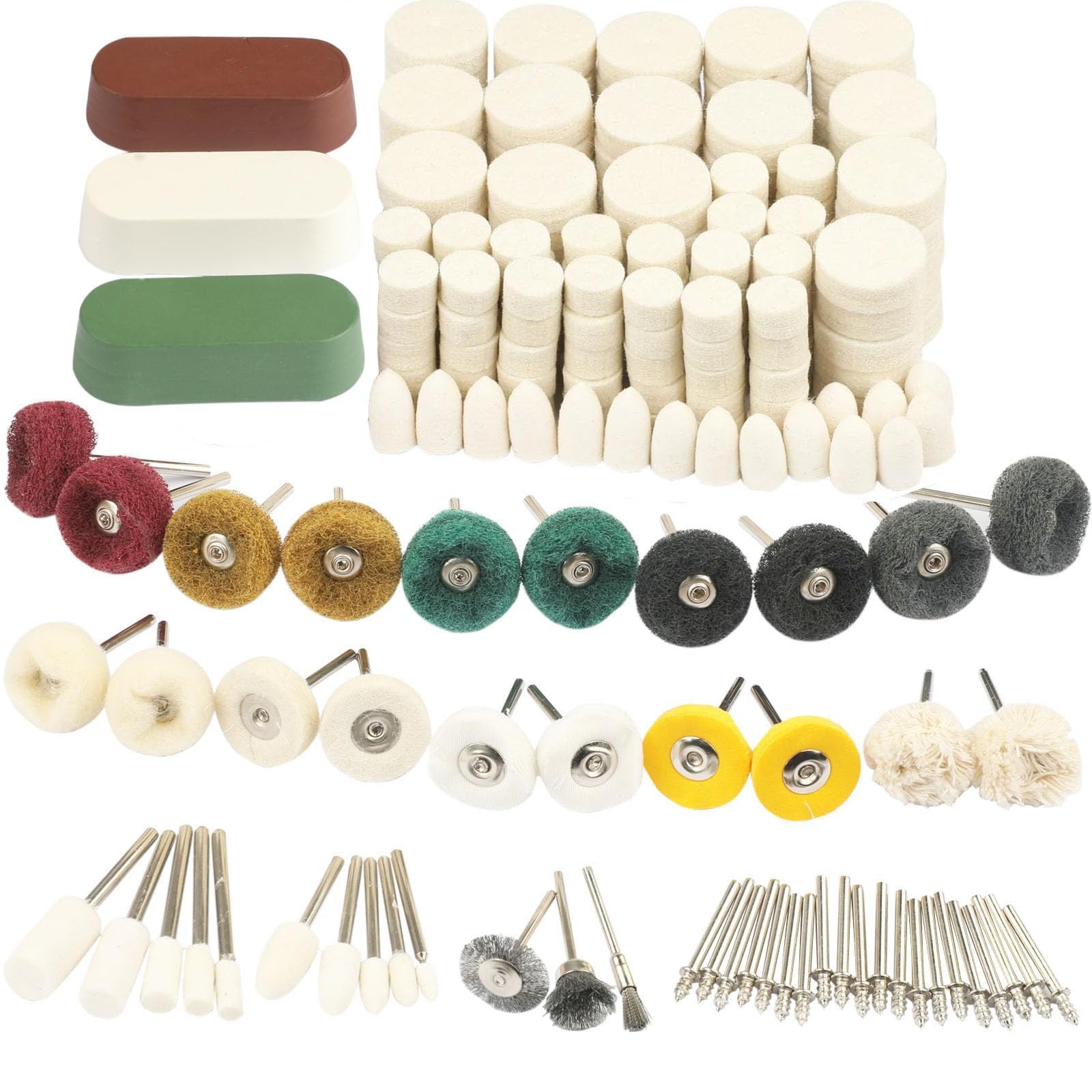 246PCS Polishing Buffing Wheel Polishing Kit for Dremel, Felt Wool Pad Set wi…