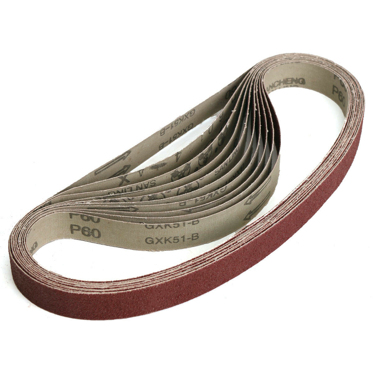 1/5pcs 1″x30″ Sanding Belts 25x762mm Aluminum Oxide Sander Abrasive 60-1000 Grit