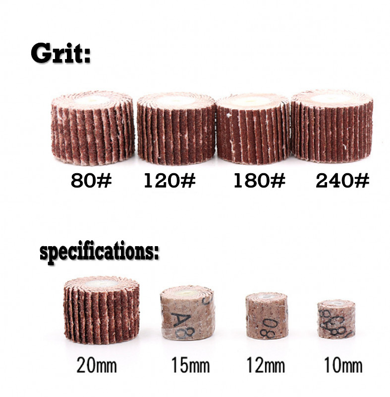 Active Handle Louver Grinding Head Sandpaper Cylindrical Grinding Head 8mm-20mm