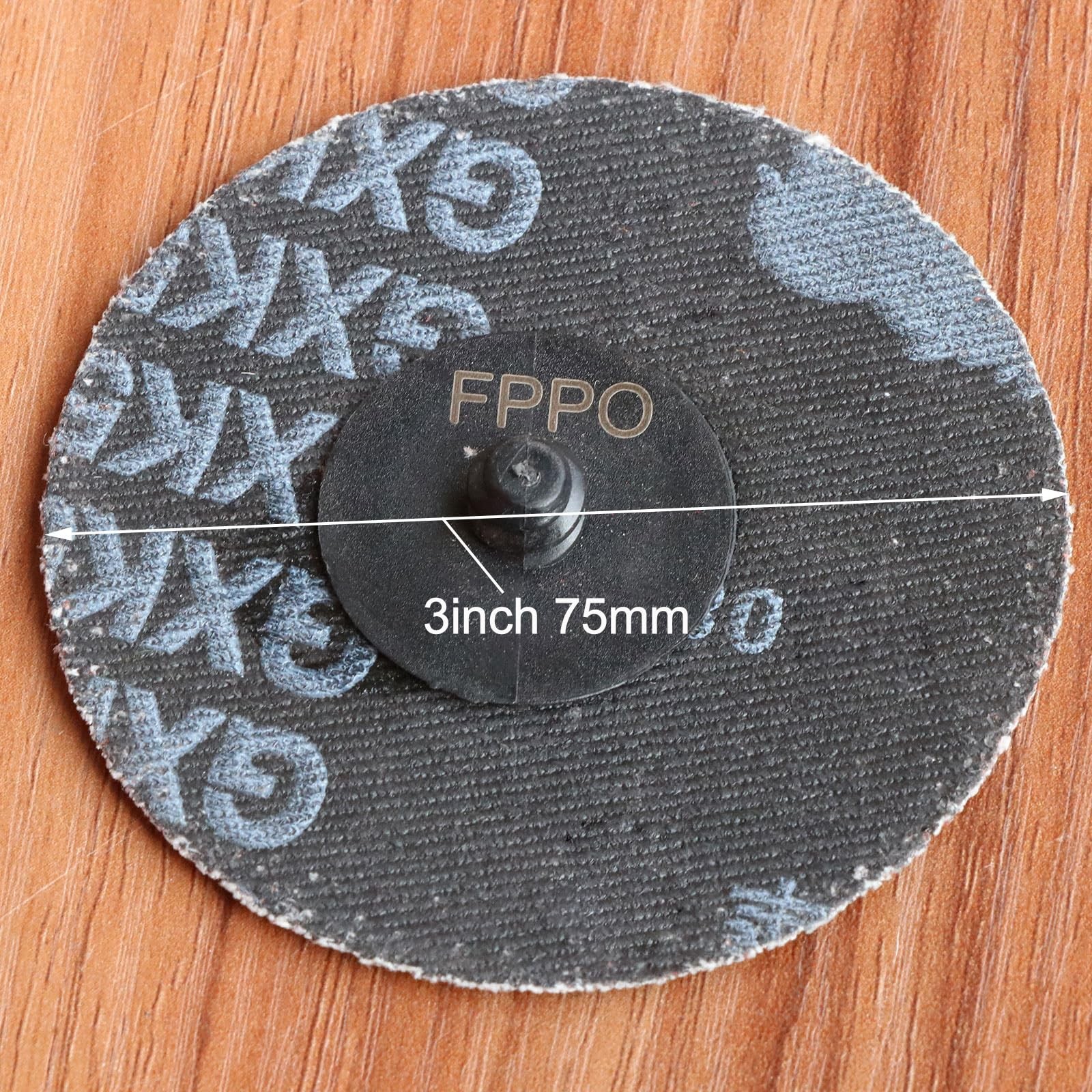 FPPO Aluminum Oxide Grit 40 50Pcs 3 Inch Sanding Disc Roll Lock 3 inches, Red