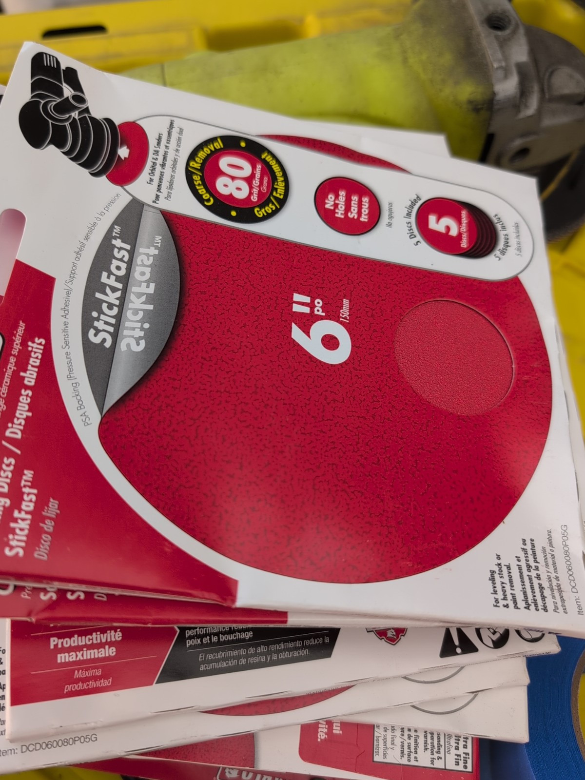 Diablo 6 in. Ceramic Blend Adhesive Random Orbital Sanding Disc 80 Grit Coarse