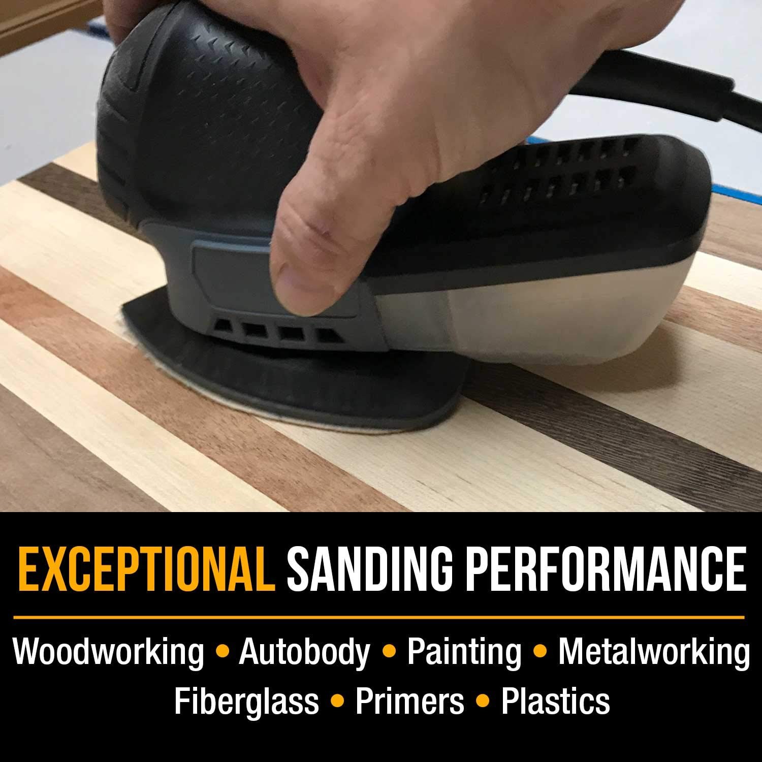 Dura-Gold Premium Mouse Detail Sander Sandpaper Sanding 400-Grit, brown