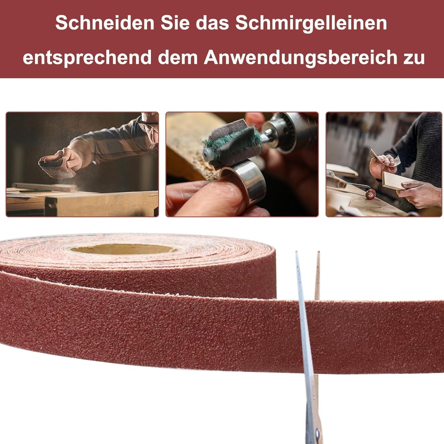 1 “x 50 2” x 50 YD Aluminum Oxide Emery Cloth Sandpaper Shop Roll 60-400 Grit