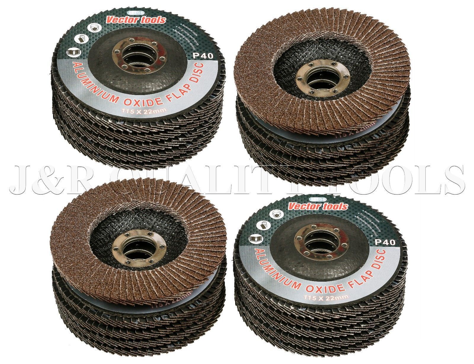 20 New 4-1/2″ 60 Grit Flat Flap Disc Grinding Sanding Wheels 7/8″ Arbor