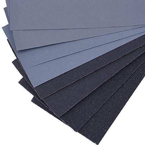45 Pcs Wet and Dry Sandpaper Abrasive Sheets for Automotive Furniture Finishing
