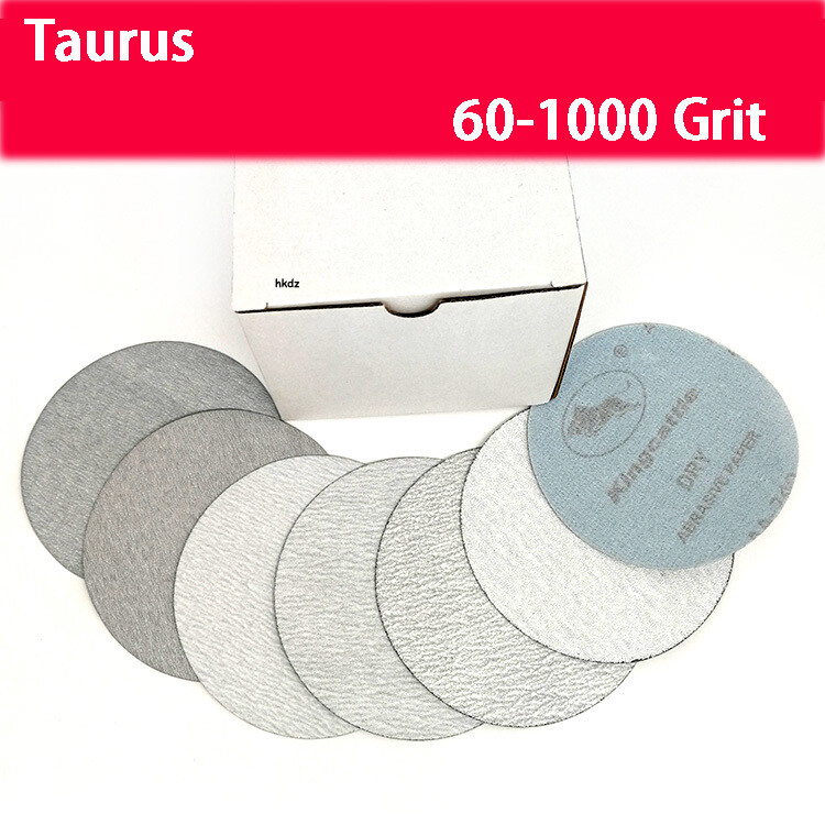 5″ Inch 125mm White Sanding Disc Dry Use Hook & Loop Sandpaper 60#、80#-1000 Grit