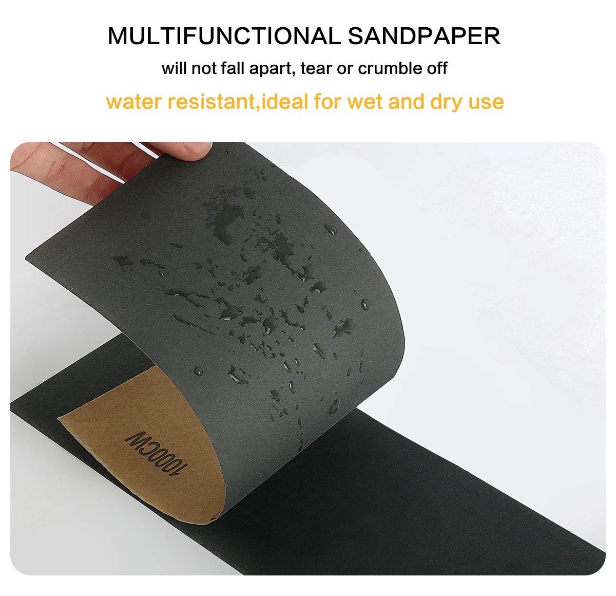 90 Pcs Wet Dry Sandpaper Assortment Grit 400-3000 with Red Handle for Auto Wo…