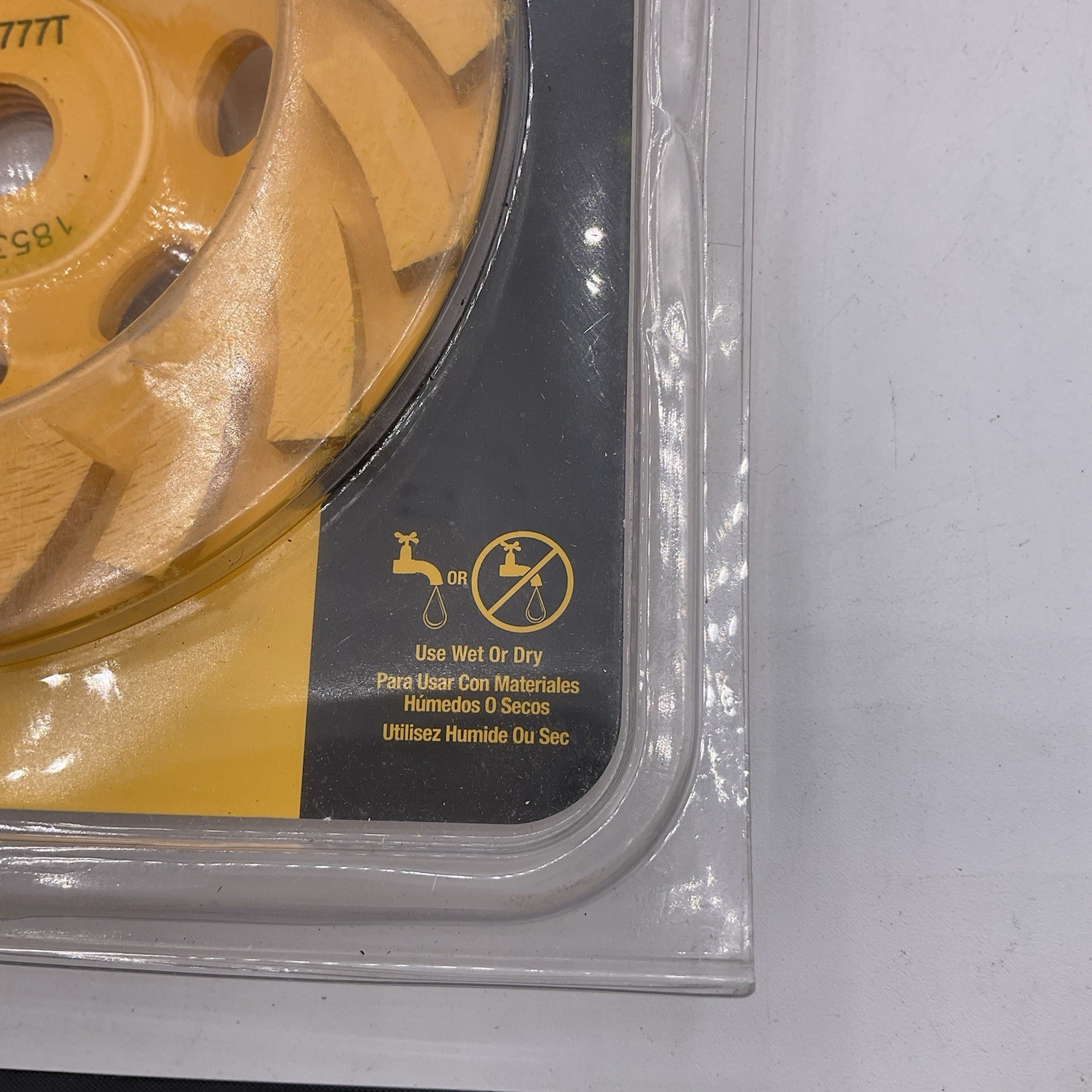 DEWALT DW4777T Turbo Diamond Cup 5 Inch Grinding Wheel – Yellow NEW