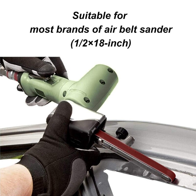 24PCS 1/2×18 in Air Belt Sander File Sanding Belts 40 60 80 120 180 240 Grit