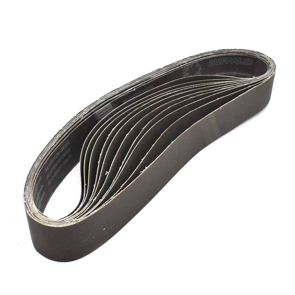 Hardin HPG240-10 1-1/2″ x 30″ Aluminum Oxide Sanding Belt, 240 Grit, 10 Pack