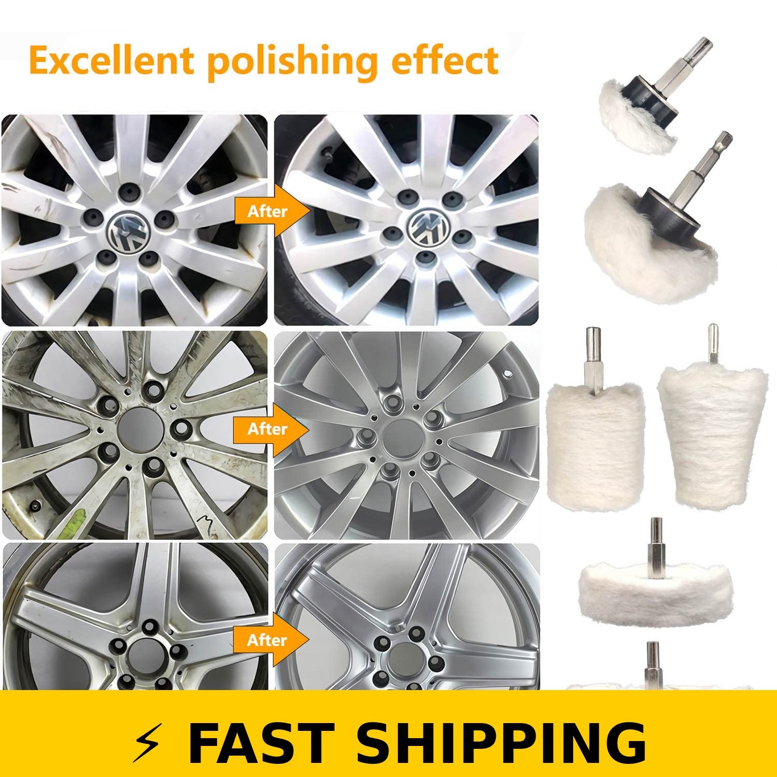 Tworider 6 pcs Buffing Wheel Kit for Drill – Polishing Tool