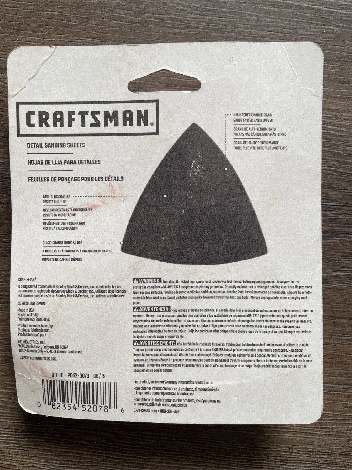 Craftsman 3” Extra Course 36 Grit Ceramic Sand Paper 10/Pk CMXZXGA9170