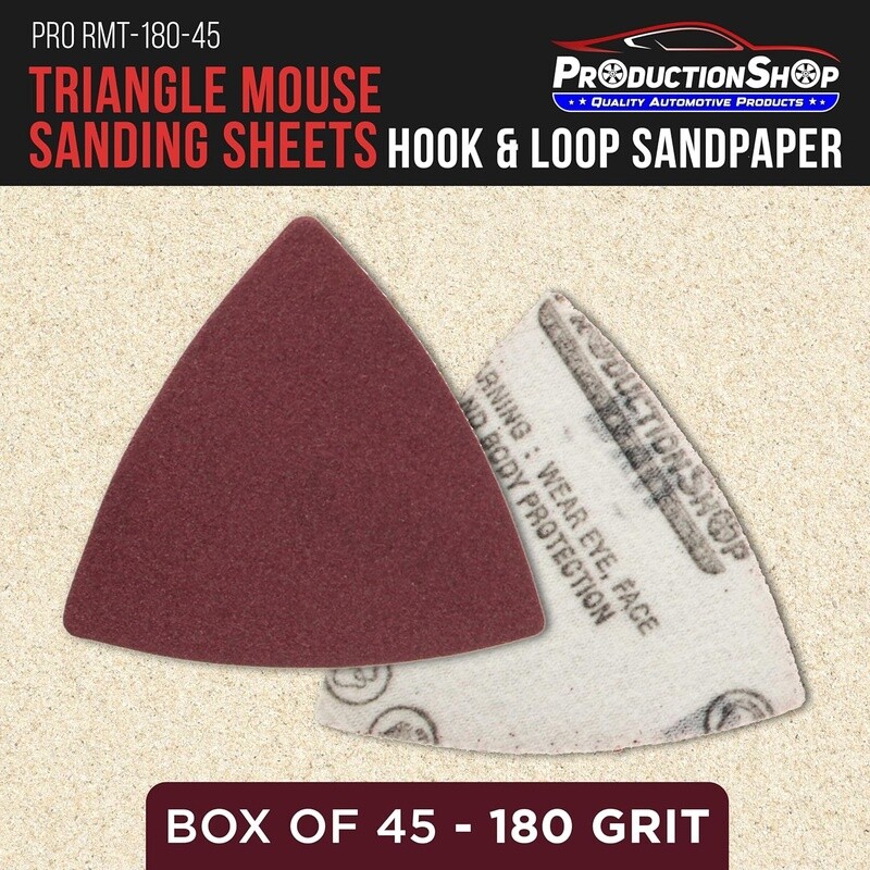180 Grit Triangle Mouse Sandpaper Sheets 45 Pack Hook Loop Discs Multi Tool New