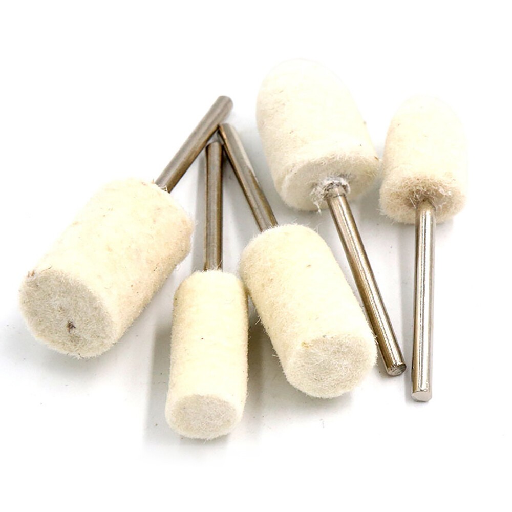 Felt Polishing Head Wool Buffing Wheel Grind Cylindrical/Bullet For Rotary Tools