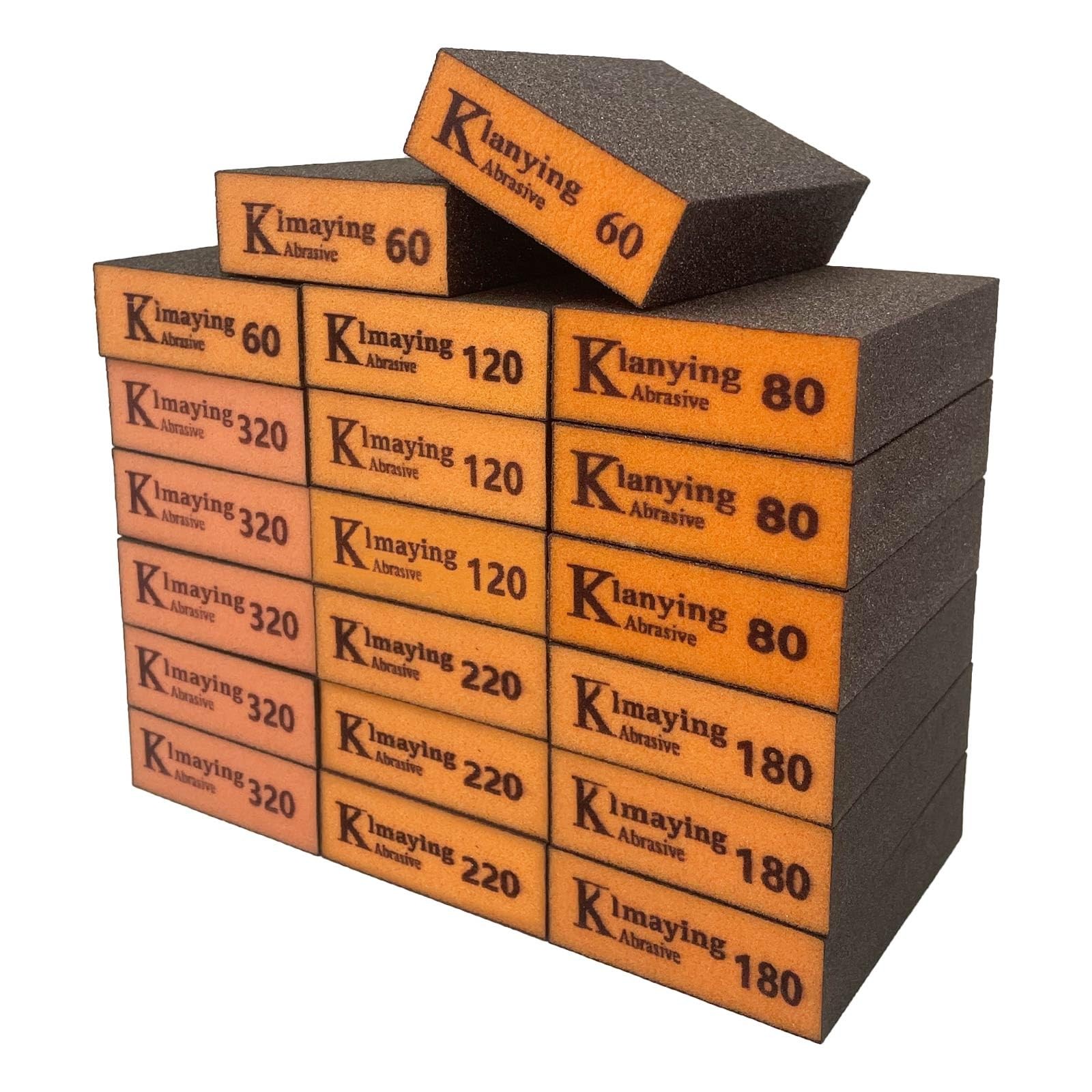 20 Pack 60-320 Grit Sanding Sponge Block Assortment Wet Dry Dual-Use Set