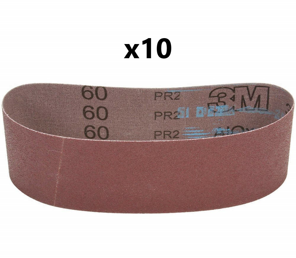10 – 3M All Purpose Cloth Sanding Belts Sandpaper Various Sizes/Grits