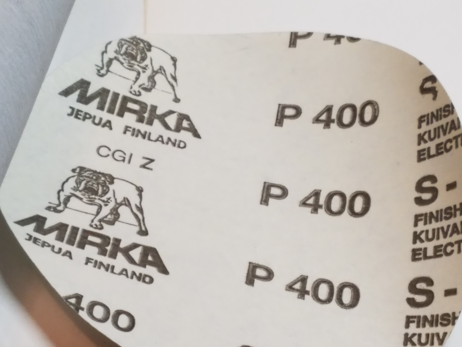Mirka Sandpaper Discs 400 Grit 5″ Adhesive Back “S-Carat” 100 Sanding Discs