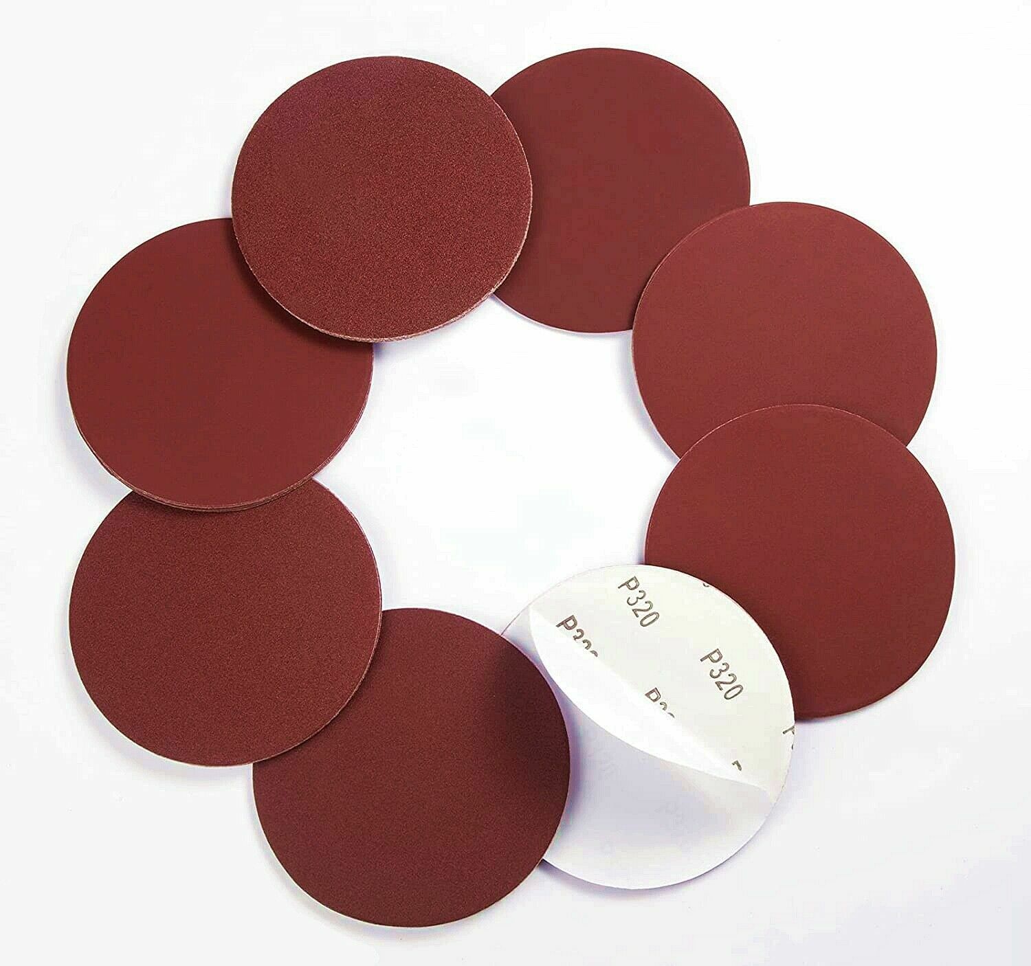80 PCS 6 inch PSA Sanding Discs 80/120/180/320/400/600/800/1000 Grit Sandpaper