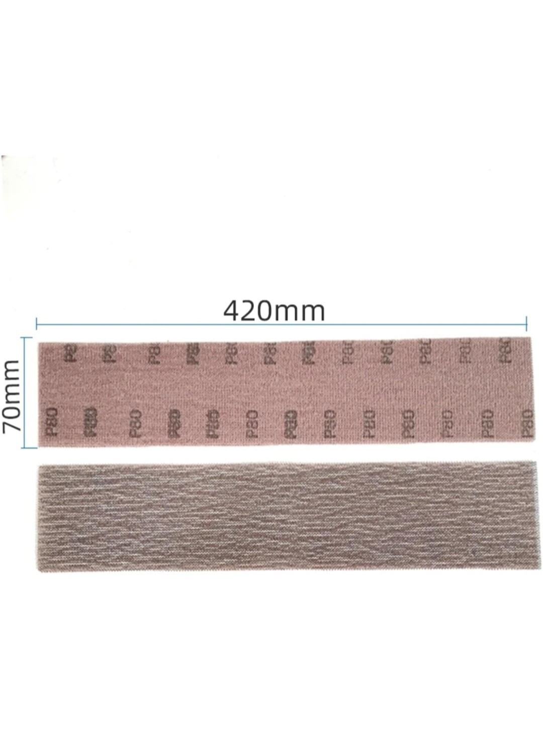 (36Pcs) 80 Grit 70/420mm Rectangle Mesh Abrasive Dry Grinding Sandpaper