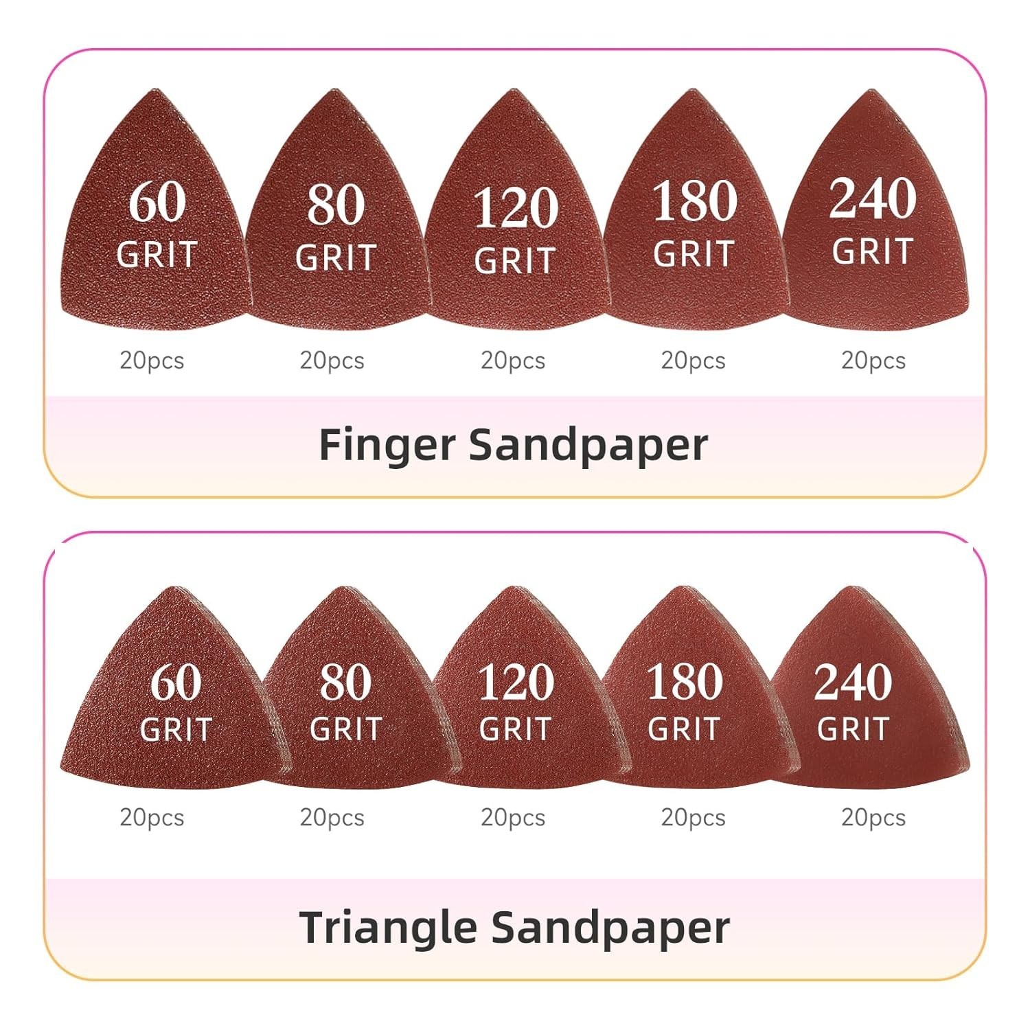 206-Piece Oscillating Tool Sanding Pad Kit for Wood and Plaster