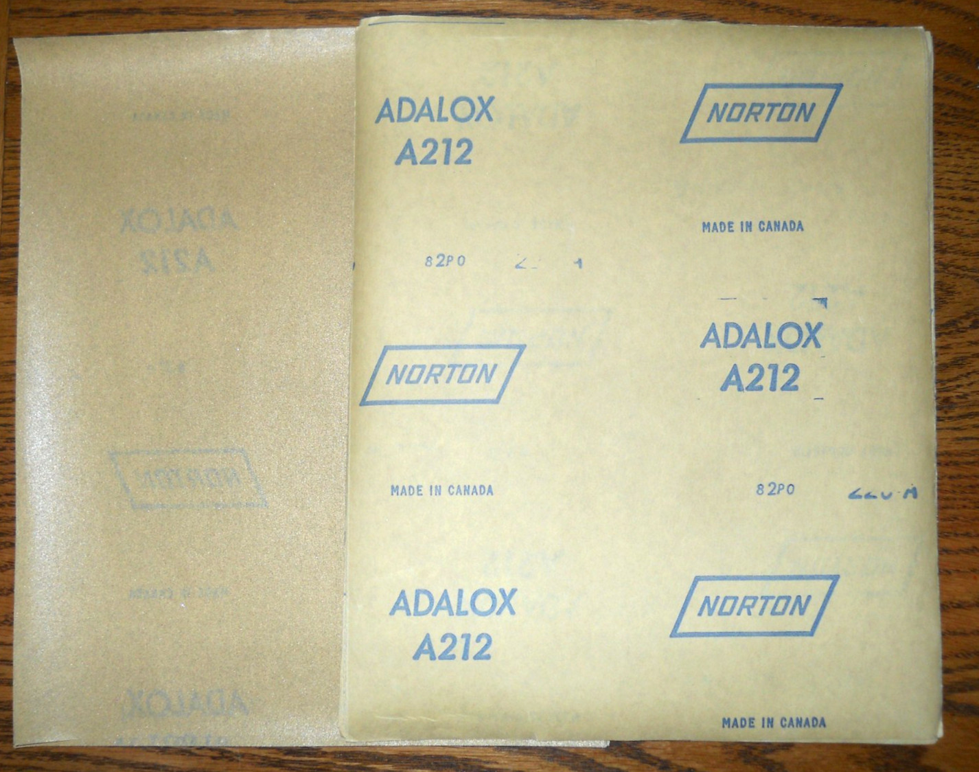 Lot of 18 New 9″ x 11″ Sheets of Norton ADALOX A212 220A Aluminum Oxide Sheet