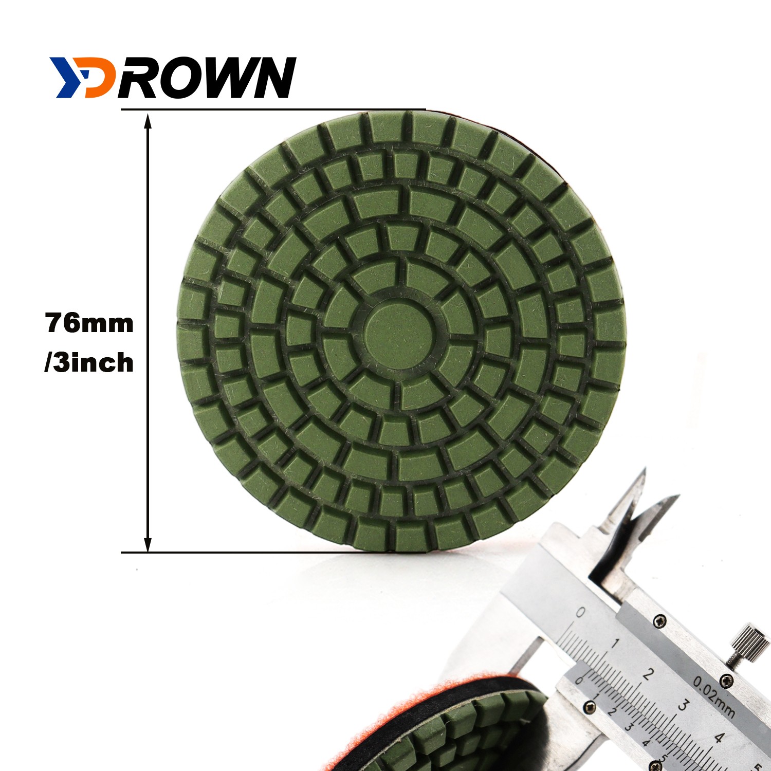 7pcs 3″ Diamond Polishing Pads Burnishing Thickened Floor Stone Renew Disc