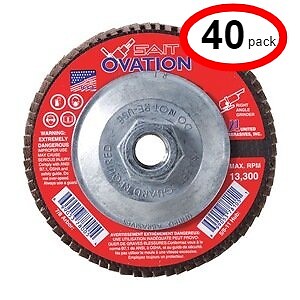 Sait 78106 4-1/2″ X 5/8-11 Ovation Flap Disc 40G – (40Pack)