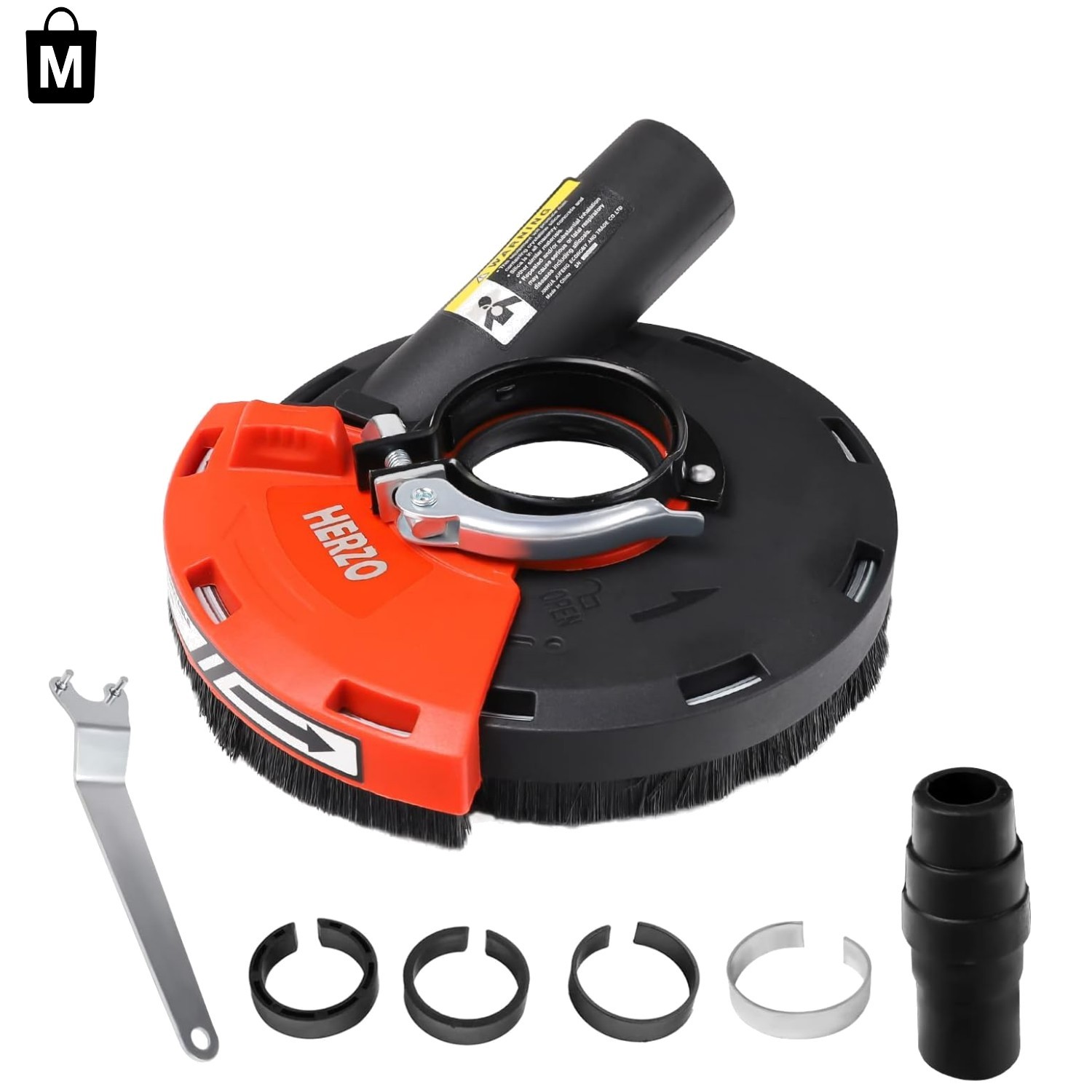 Durable Rubber Dust Shroud for 4.5/5 Inch Angled Grinders – Easy Installation