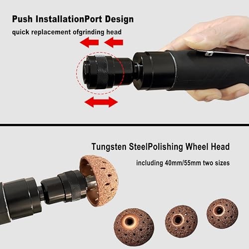 Car Air Tire Repair Polish Patch Tools Set, Include 2500rpm Low Speed Air Tire