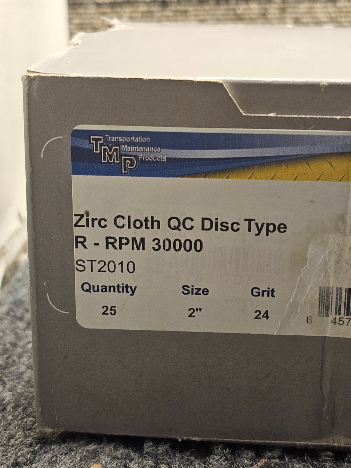 (QTY 25) TMP ST2010 2-inch Zirc Cloth QC Type R Sanding Discs 30000 RPM, 24 Grit