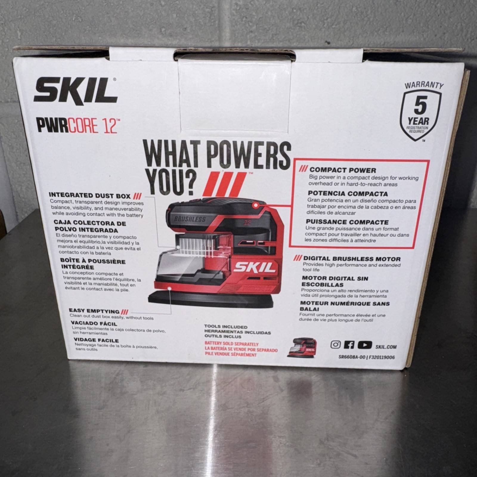 Brushless Compact Detail Sander w DustBox + 40pc SandPaper 80 120 180 240 Grits