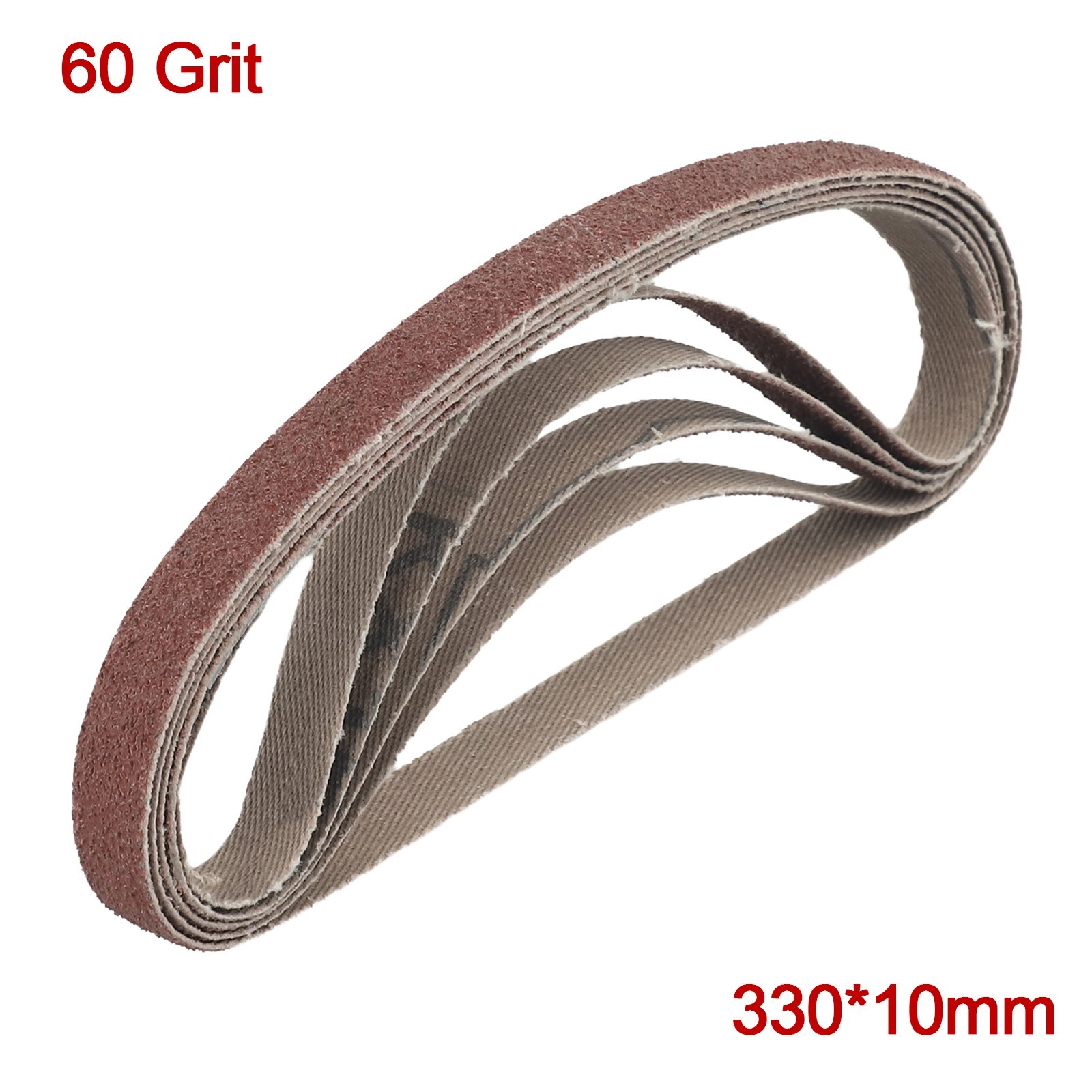 50pcs Set 330mm X 10mm Belt Power Finger File Sander Abrasive Sanding Belts Pack