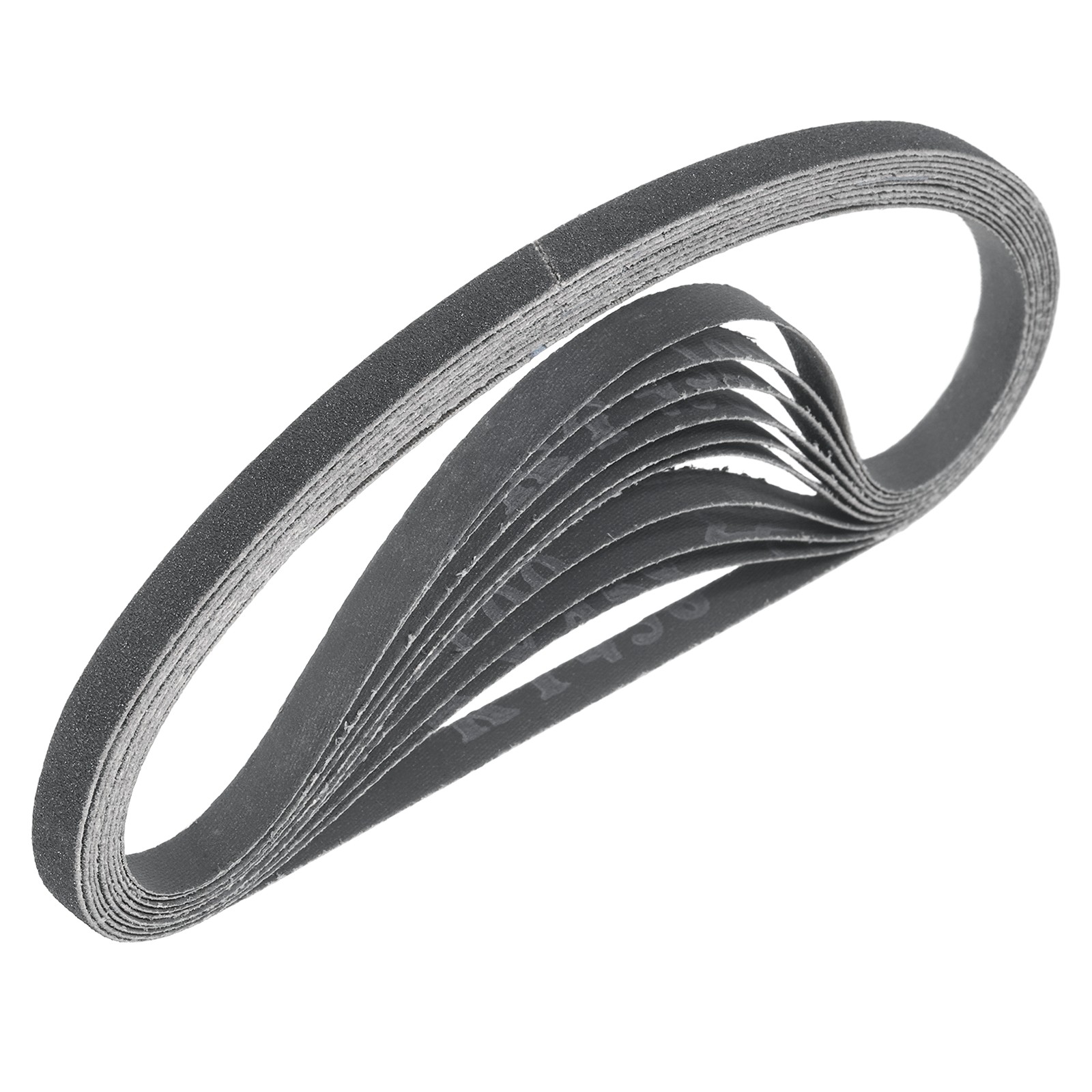 10pcs 3/8 x 21 Inch Sanding Belts, 100 Grit Silicon Carbide Abrasive Belt