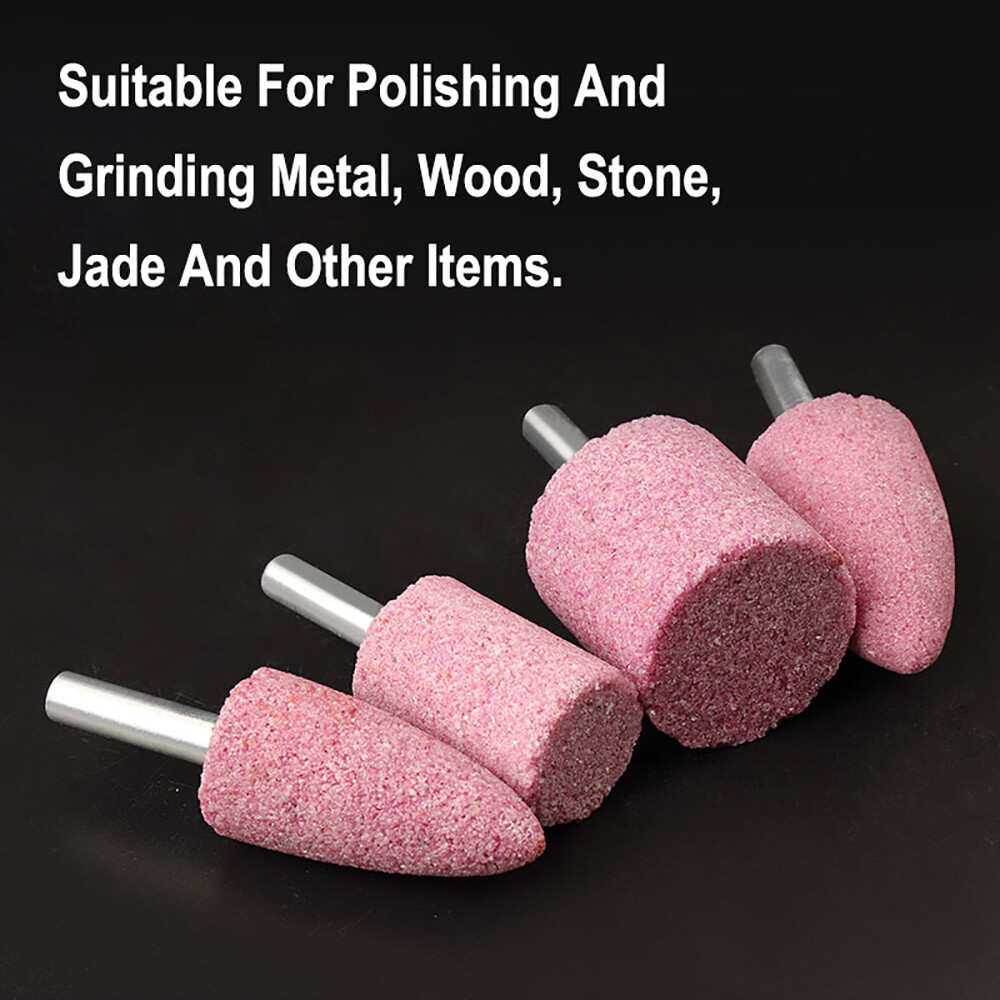16mm-30mm Rotary Grinding Mounted Stone Point Abrasive Wheel 6mm Shank For Drill