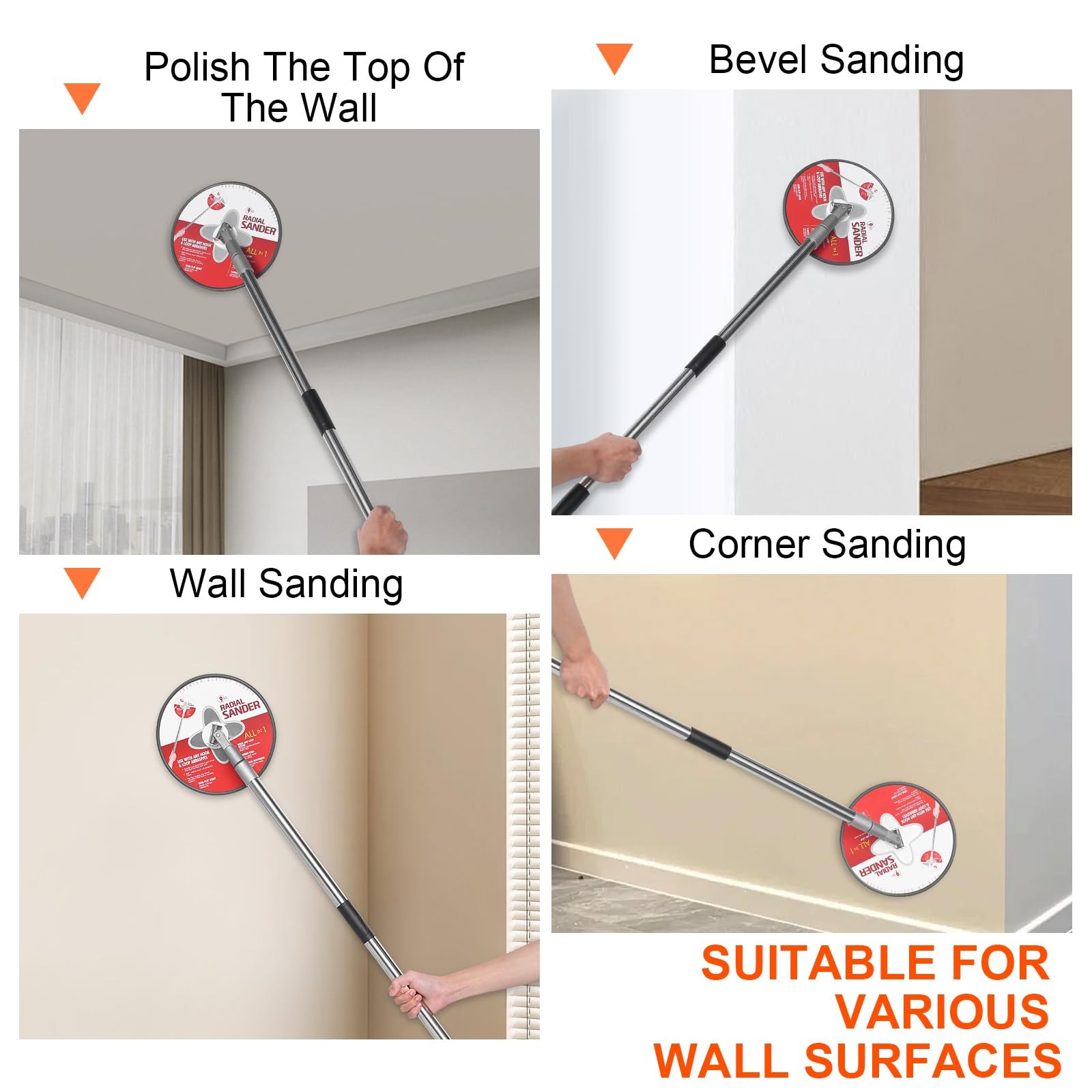 Sander for Drywall, 93Inch Drywall Sanding Pole Joint Compound…