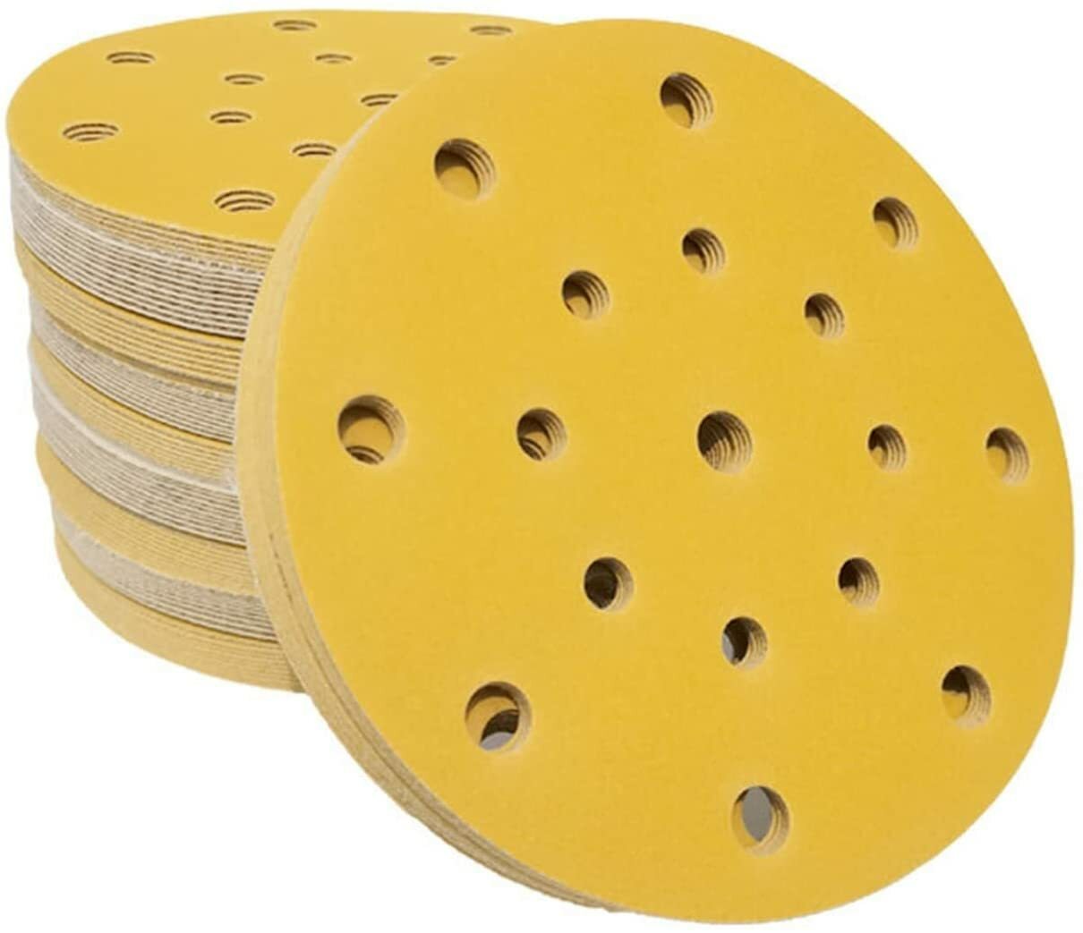 6 inch 80 – 320 Grit Sanding Discs 17 Hole Dry Round Hook Loop Sander Sand Paper