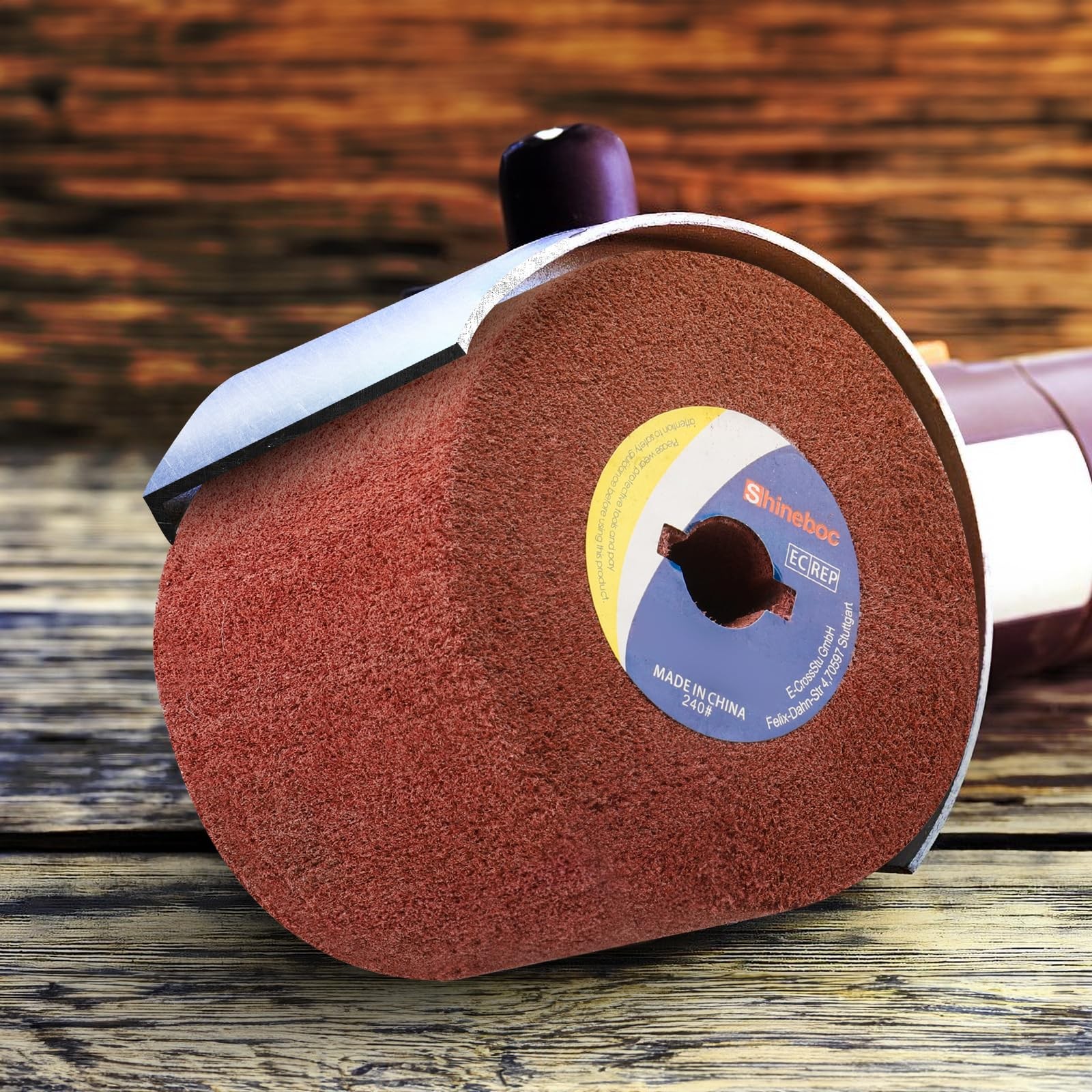 60 Grit Surface Conditioning Tool Drum,4.7″ x 4″ Burnishing Polishing Wheel D…