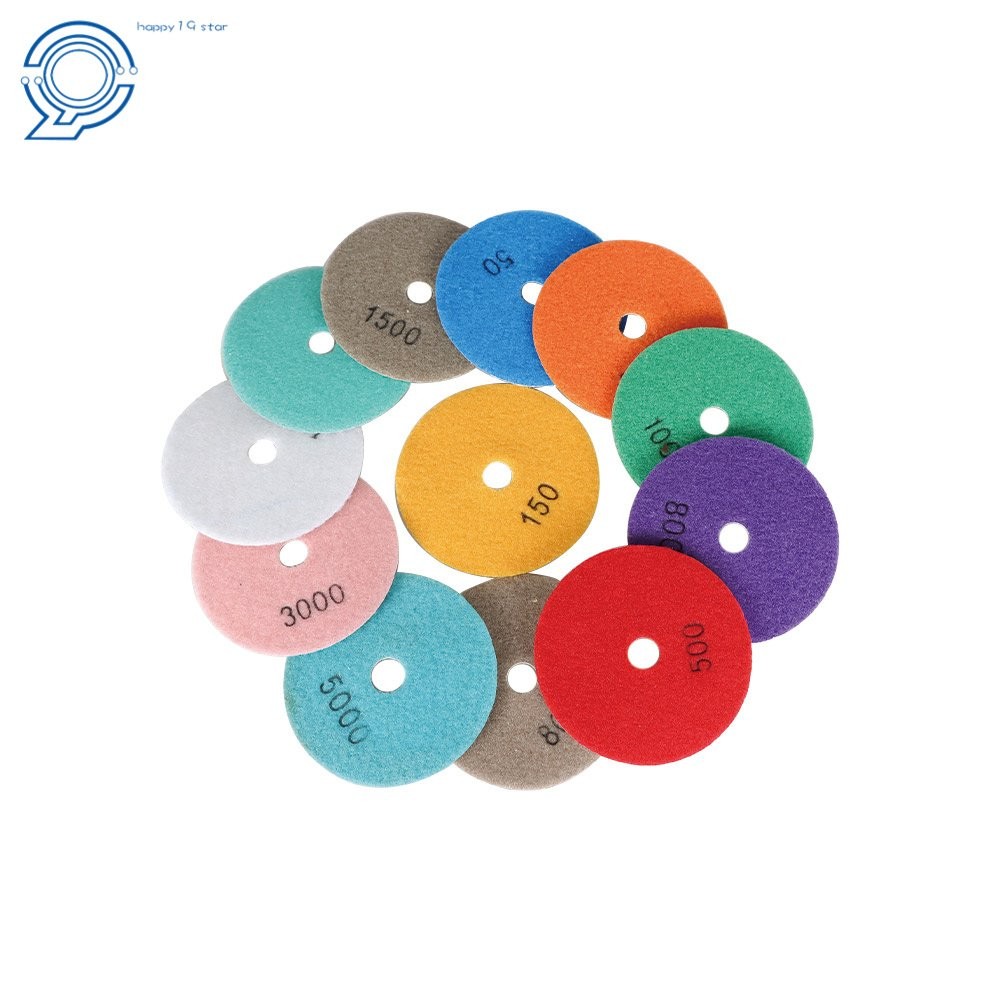 With 2 Pack 5/8In-11In Backer Pads 14 Pack 4 Inch Diamond Polishing Pads Kit