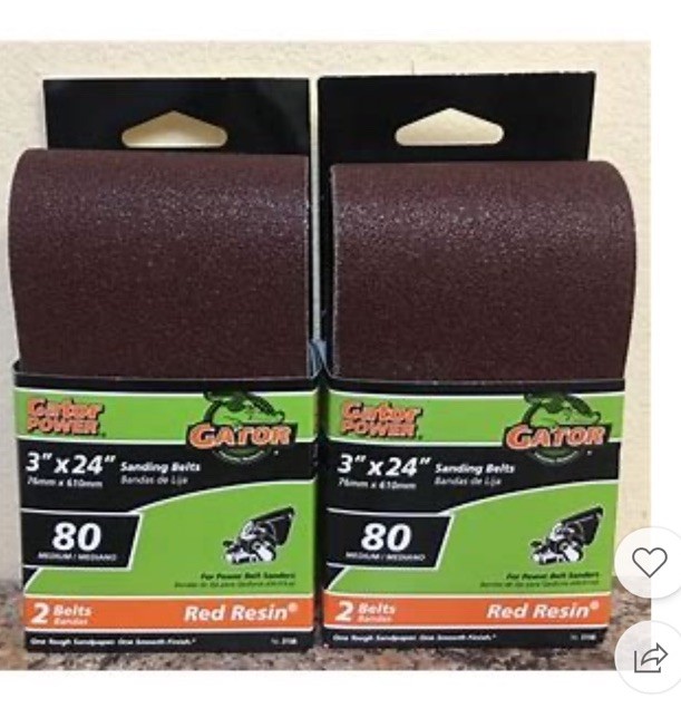 Gator 3in. X 24 in. Sanding Belt 4 Ea. 40 Grit 4 Ea. 80 Grit