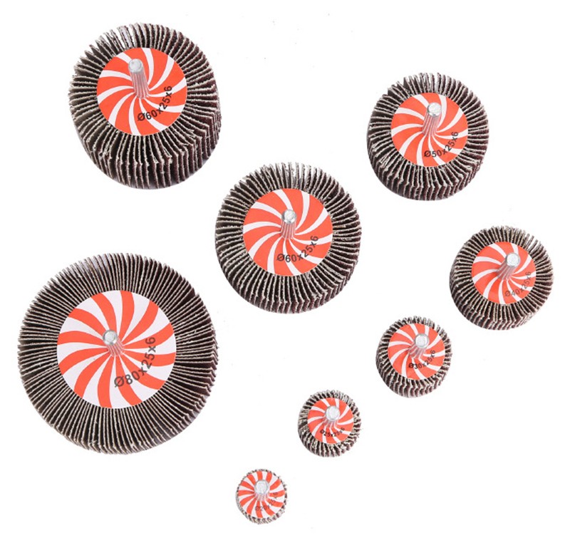 15mm-80mm Sanding Flap Wheel Disc Sandpaper Abrasive 1/4” Shank Drill 80 Grit