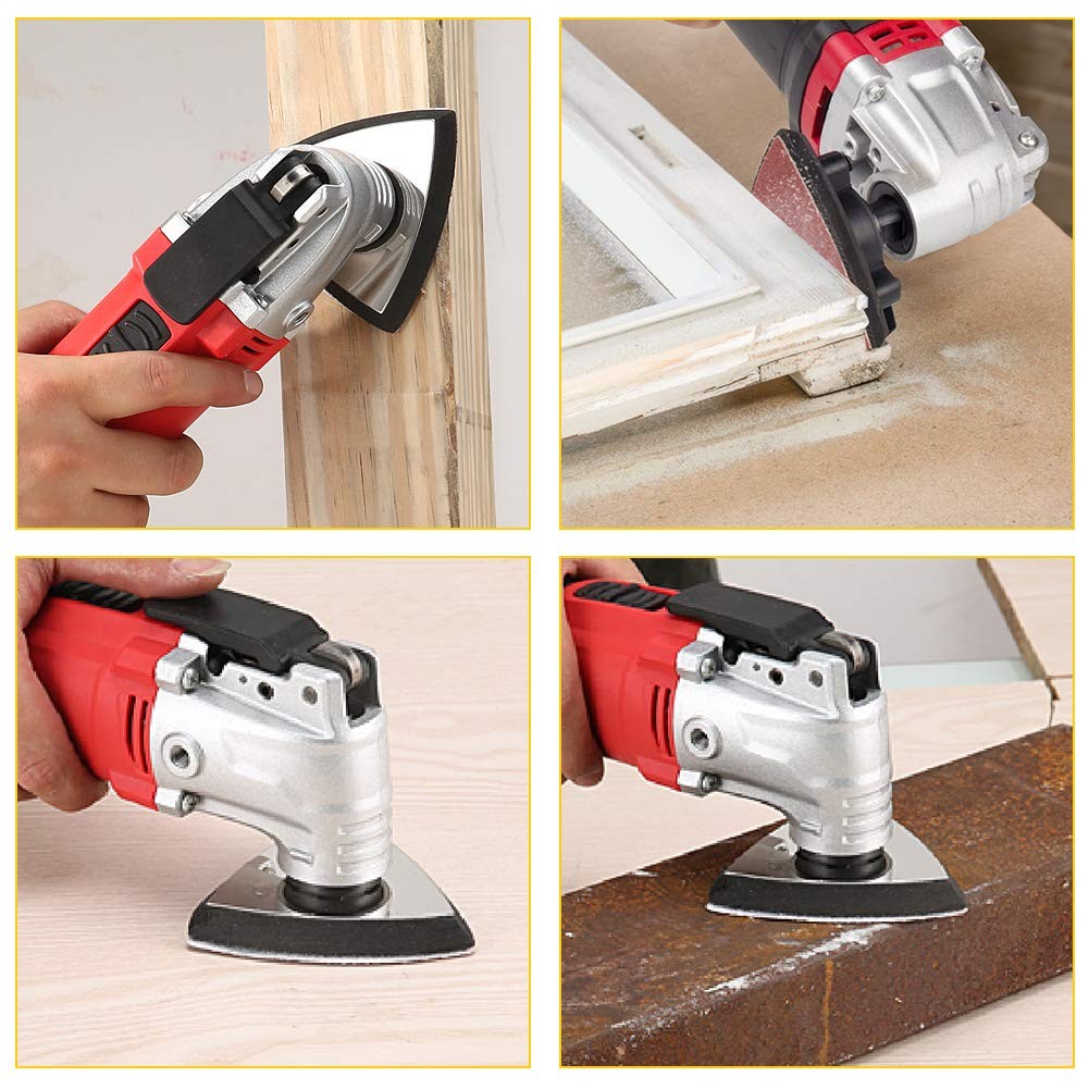 30PCS 240 Grit Triangle Sandpaper, 80mm Hook & Loop for Multi Tool