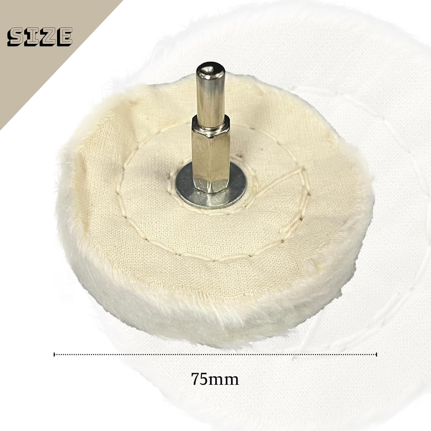 4PCS 3 Inch Cotton Drill Buffing Wheel with 1/4″ Shank, Polishing for sundry