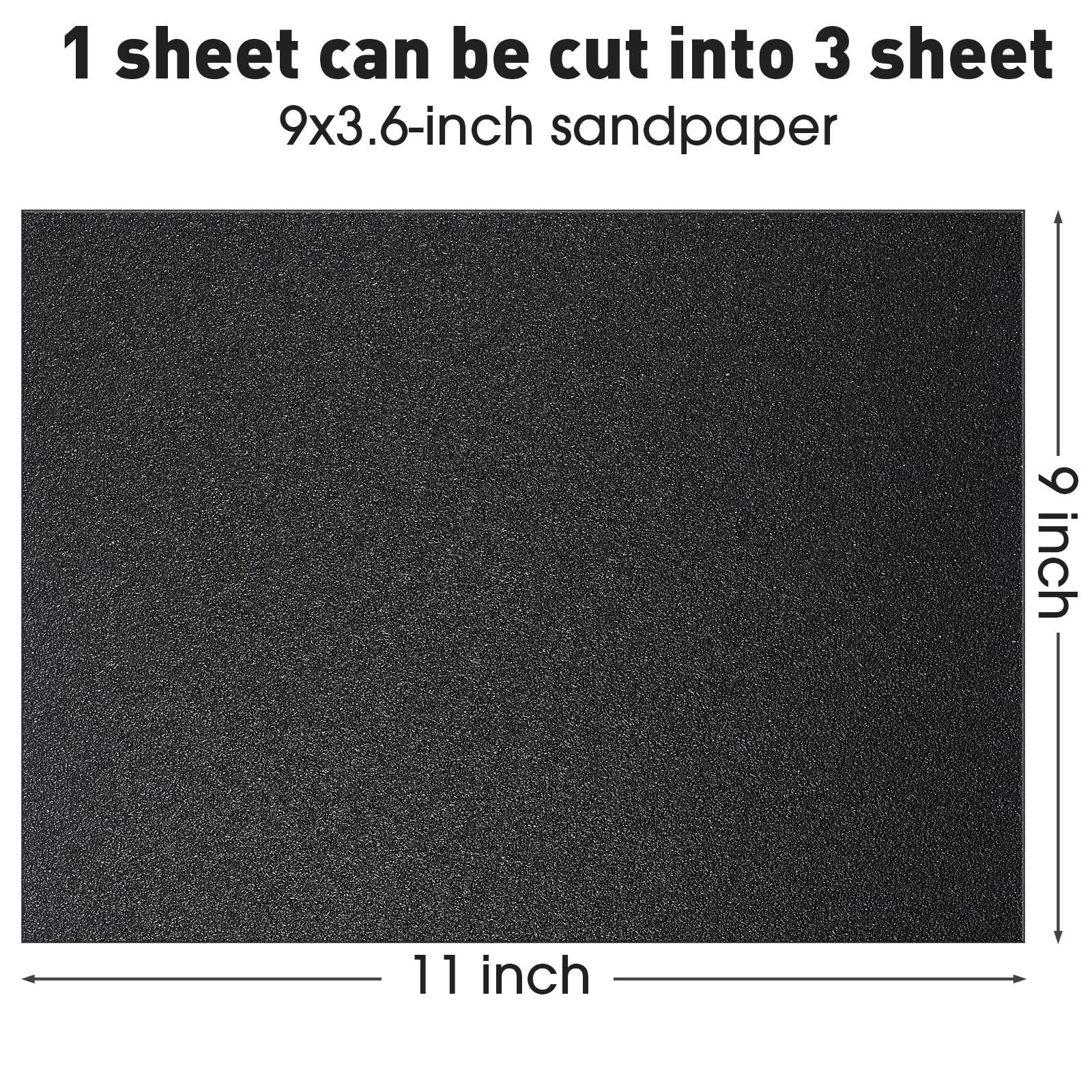 Assorted Sandpaper Sheets 60-2000 Grit, 9×11 Inch Wet/Dry for Wood & Metal – 112