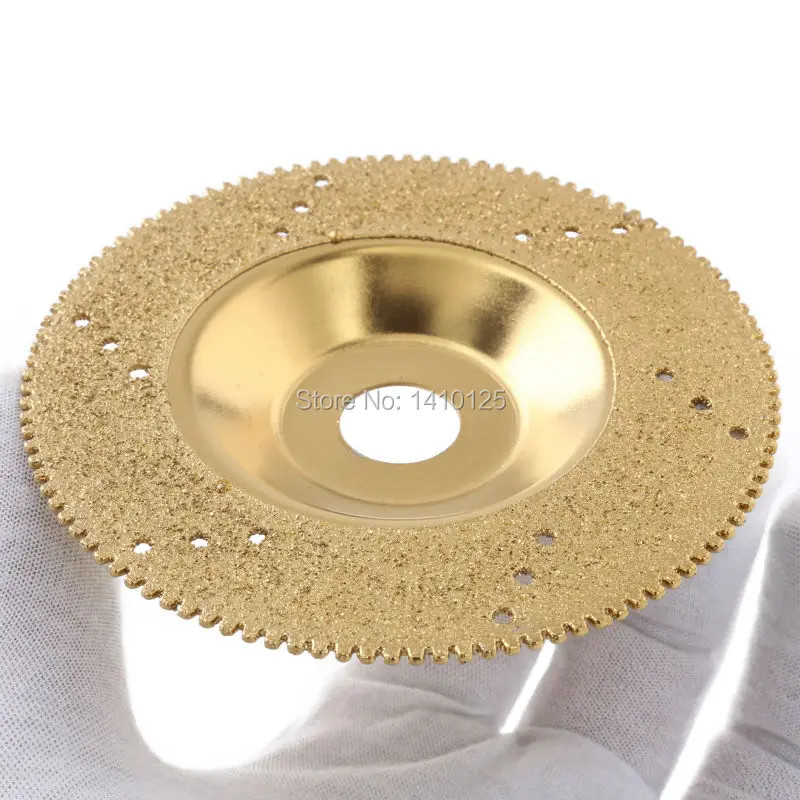 4″ 100mm Diamond Coated TITANIUM Serrated Grinding Disc Convex Wheel Disk Grit60