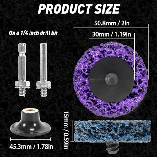 33 PCS 2″ Quick Change Diamond Sanding Discs Set Easy Strip Black/Purple/Blue
