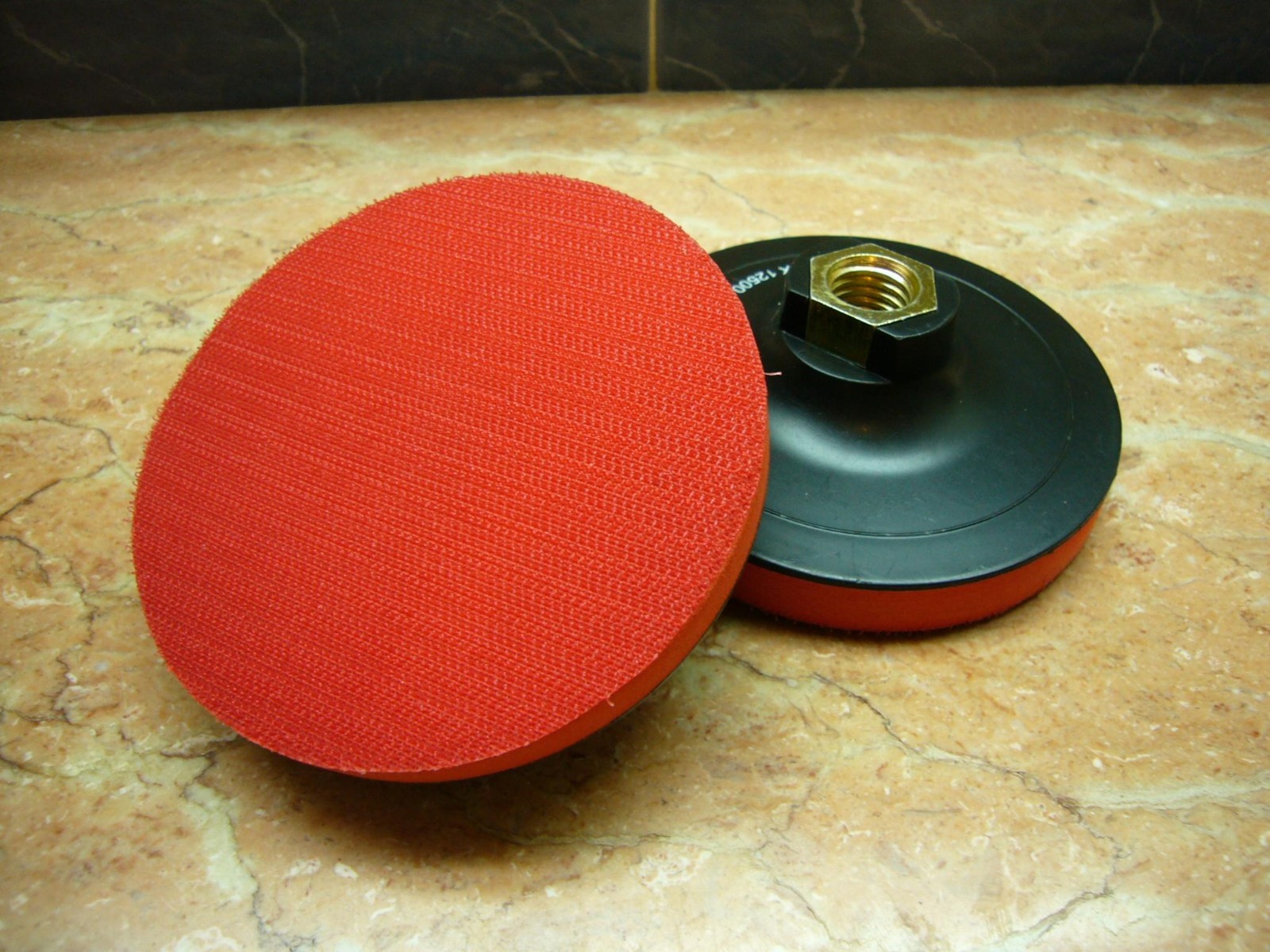 4 inch 100mm 5/8″ inch thread arbor polishing pad holder hook loop backed backer