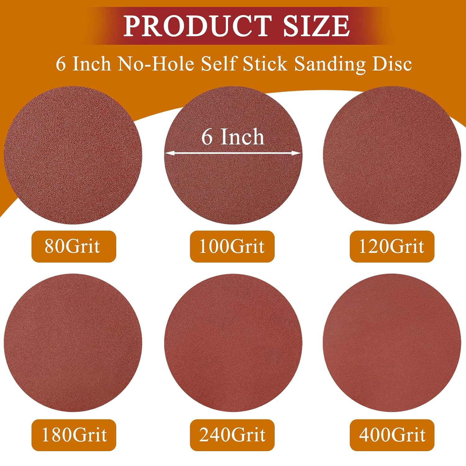 4 X 36 Inch Alumina Sanding Belts (80/120/150/240/400 Grits) and 6 Grits 6-Inch