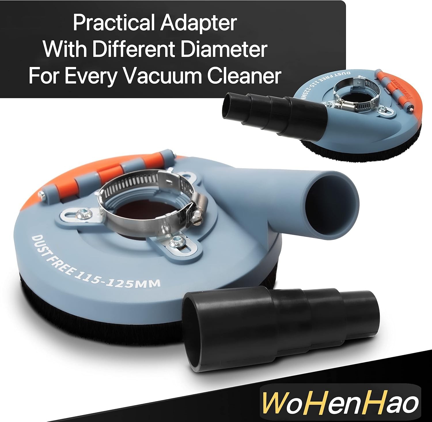 Superior Dust Control: 4.5-5 Inch Grinder Shroud with Diamond Grinding Cup Wheel