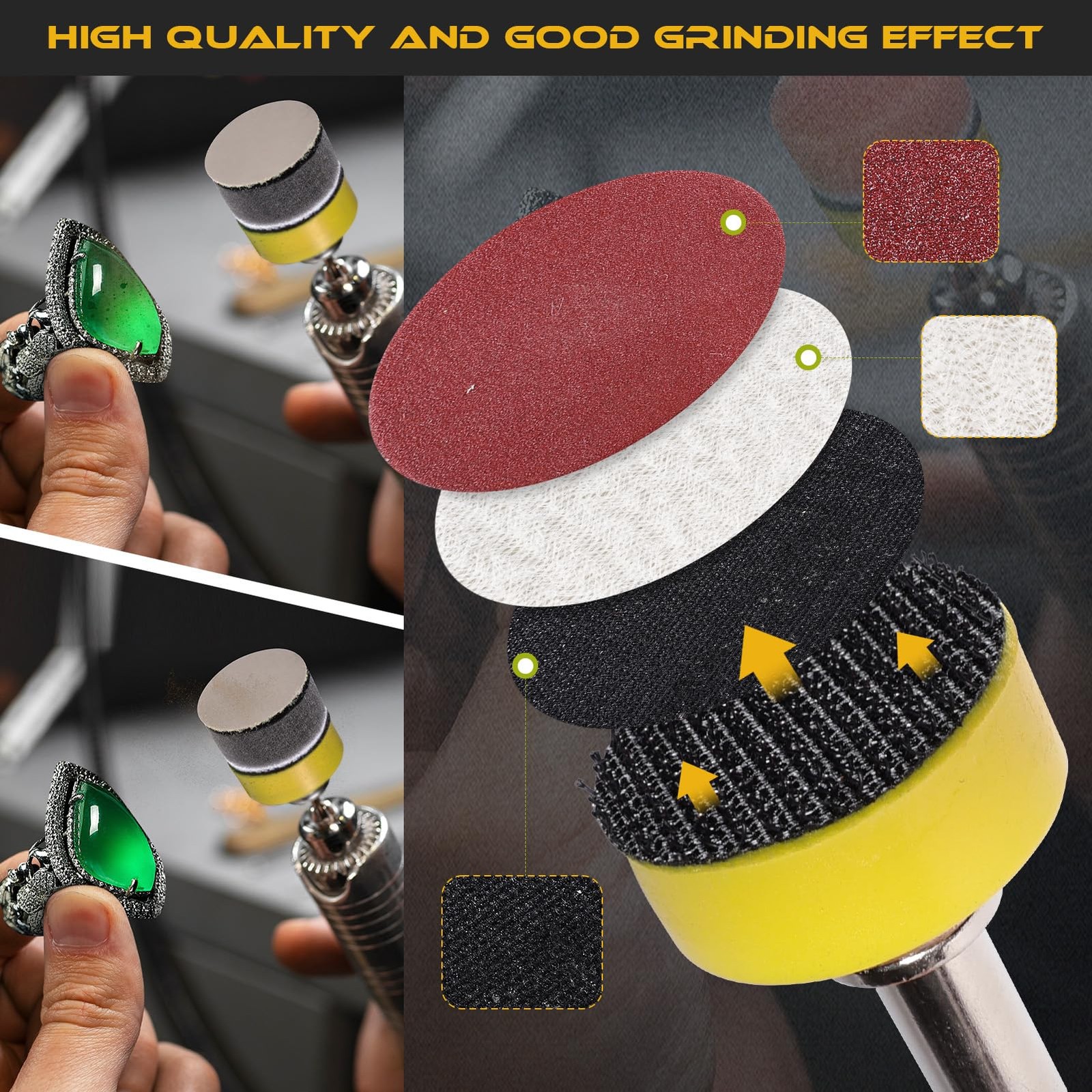 365 PCS 1 Inch Sanding Disc, GOH DODD Hook and Loop 60 to 10000 Grit Wet Dry …
